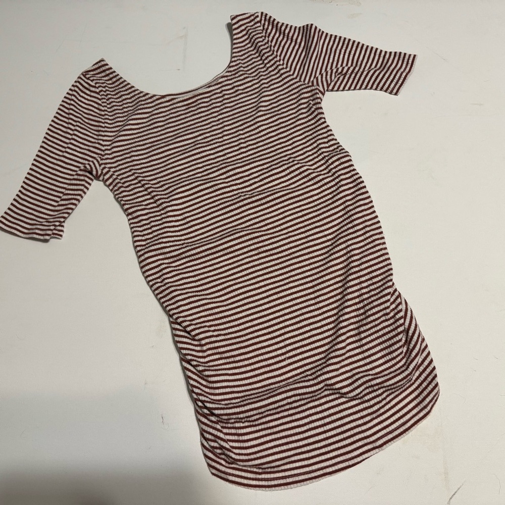 Isabel Maternity by Ingrid & Isabel brown and White Striped Top